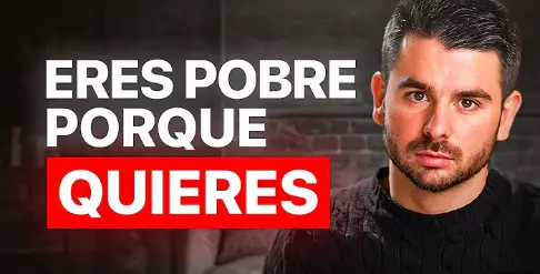 Miniatura YouTube Enrique Moris con el texto Eres pobre porque quieres, crítica directa a mentalidad y dinero en trading