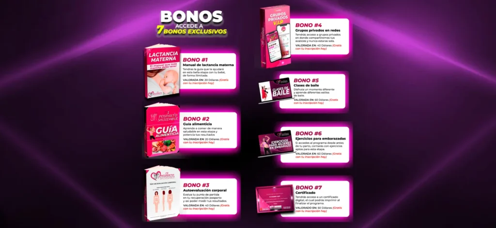 mi posparto saludable bonos