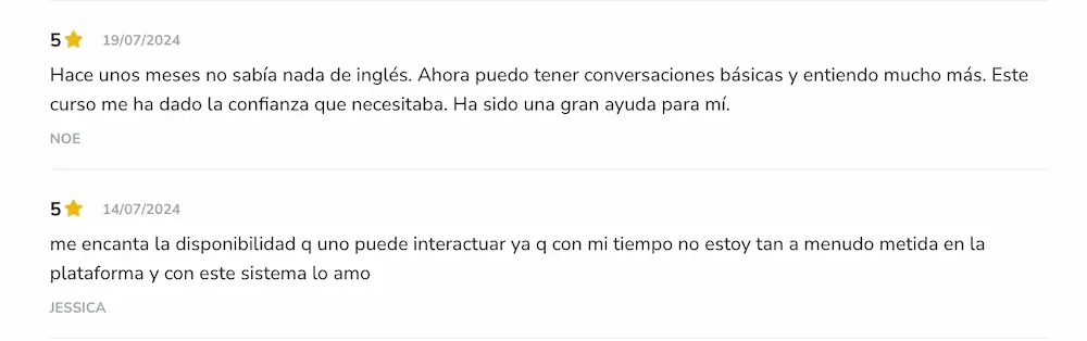 opiniones english now